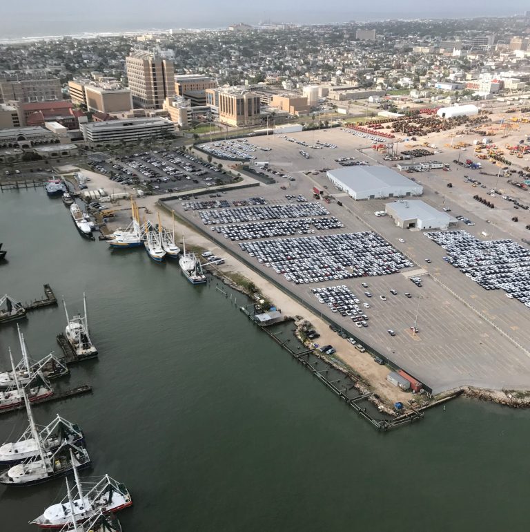 Aerial View of Port at Galveston, TX